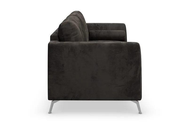 Ocean Lyx 3-sits Soffa - Mörkgrå/Sammet - Products - Möbler - Soffa - 2 sits soffa