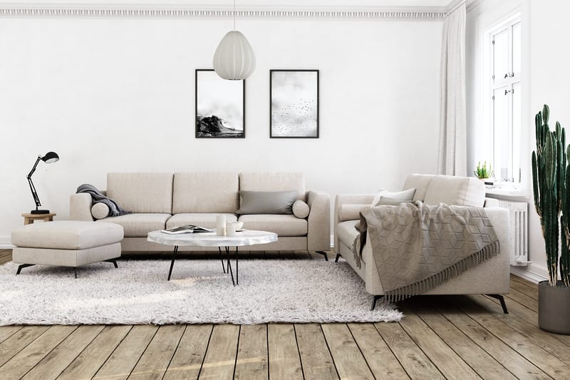 Ocean Lyx 3-sits Tygsoffa - Beige - Products - Möbler - Soffa - 3 sits soffa