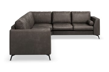 Ocean Lyx 5-sits Vändbar L-formad Hörnsoffa i Konstläder - Mörkgrå - Products - Möbler - Soffa - Hörnsoffa
