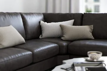 Ocean Lyx 5-sits Vändbar L-formad Hörnsoffa i Konstläder - Mörkgrå - Products - Möbler - Soffa - Hörnsoffa