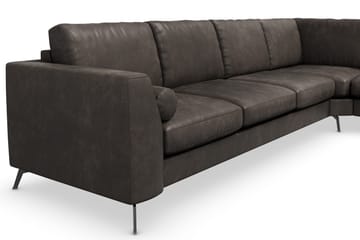 Ocean Lyx 5-sits Vändbar L-formad Hörnsoffa i Konstläder - Mörkgrå - Products - Möbler - Soffa - Hörnsoffa