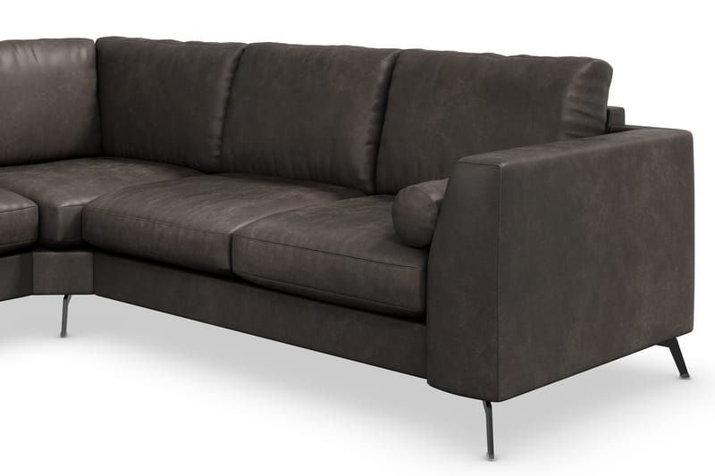 Ocean Lyx 5-sits Vändbar L-formad Hörnsoffa i Konstläder - Mörkgrå - Products - Möbler - Soffa - Hörnsoffa