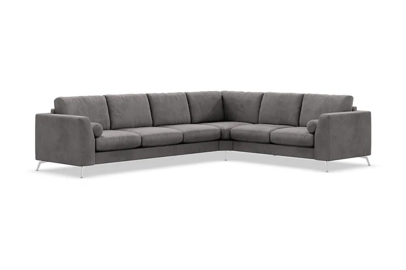 Ocean Lyx 5-sits Vändbar L-formad Hörnsoffa i Manchester - Mörkgrå - Products - Möbler - Soffa - Hörnsoffa