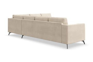 Ocean Lyx 5-sits Vändbar L-formad Hörnsoffa i Sammet - Beige - Products - Möbler - Soffa - Hörnsoffa