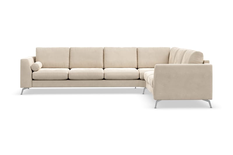 Ocean Lyx 5-sits Vändbar L-formad Hörnsoffa i Sammet - Beige - Products - Möbler - Soffa - Hörnsoffa