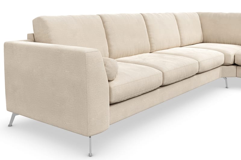 Ocean Lyx 5-sits Vändbar L-formad Hörnsoffa i Sammet - Beige - Products - Möbler - Soffa - Hörnsoffa