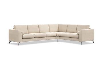 Ocean Lyx 5-sits Vändbar L-formad Hörnsoffa i Sammet - Beige - Products - Möbler - Soffa - Hörnsoffa