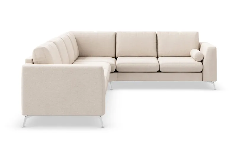 Ocean Lyx 5-sits Vändbar L-formad Hörnsoffa i Tyg - Beige - Products - Möbler - Soffa - Hörnsoffa