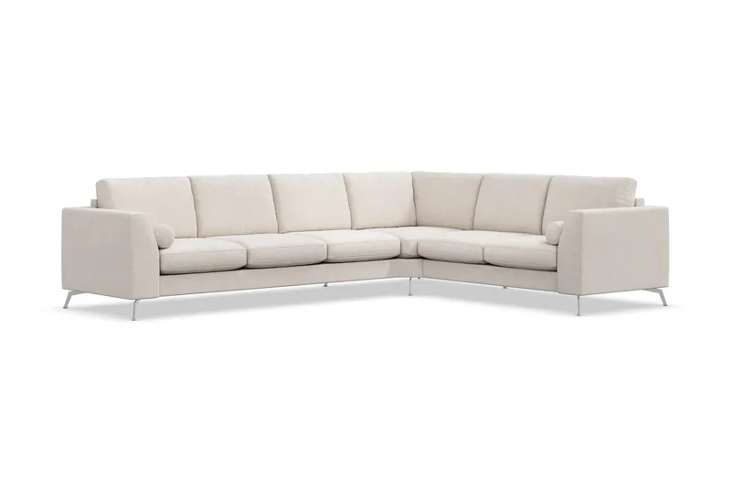 Ocean Lyx 5-sits Vändbar L-formad Hörnsoffa i Tyg - Beige - Products - Möbler - Soffa - Hörnsoffa