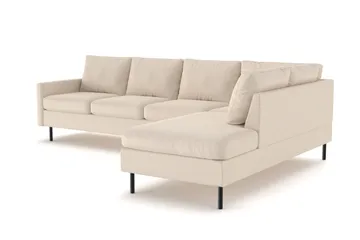 Peppe 4-sits Högervänd L-formad Schäslongsoffa i Manchester - Greige - Products - Möbler - Soffa - Divansoffa & schäslongsoffa