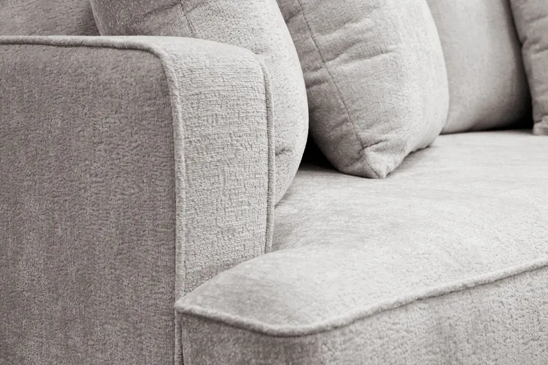Rossita 3-sits Djup Soffa i Chenille - Grå / Brun - Products - Möbler - Soffa - 3 sits soffa
