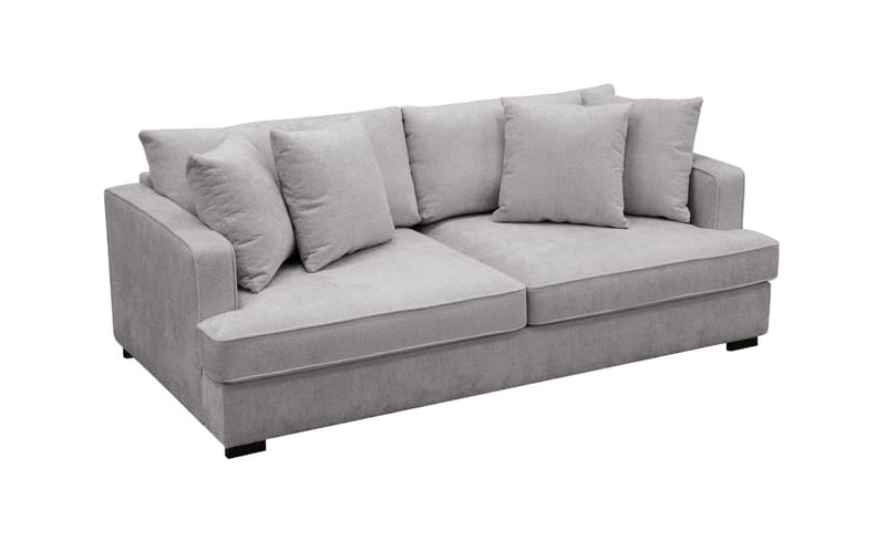 Rossita 3-sits Djup Soffa i Chenille - Ljus Grå - Products - Möbler - Soffa - 3 sits soffa