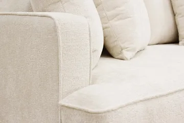 Rossita 3-sits Djup Soffa med hel dyna i Chenille - Beige - Products - Möbler - Soffa - 3 sits soffa