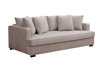 Rossita 3-sits Djup Soffa med hel dyna i Chenille - Grå / Brun - Products - Möbler - Soffa - 3 sits soffa