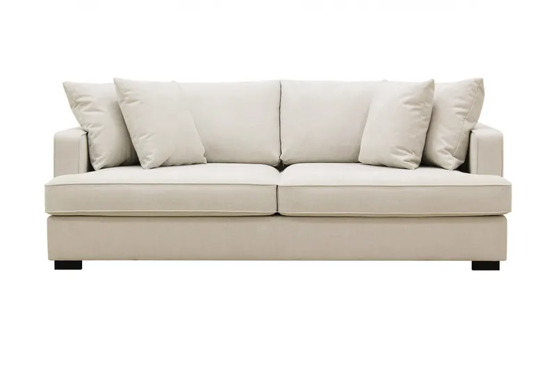 Rossita 3-sits Djup Tygsoffa - Beige - Products - Möbler - Soffa - 3 sits soffa
