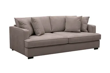 Rossita 3-sits Djup Tygsoffa - Brun - Products - Möbler - Soffa - 3 sits soffa