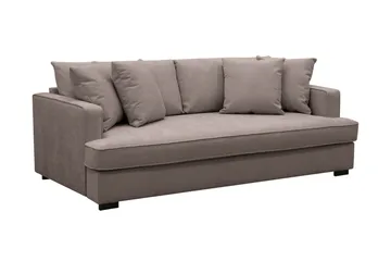 Rossita 3-sits Djup Tygsoffa med hel dyna - Brun - Products - Möbler - Soffa - 3 sits soffa