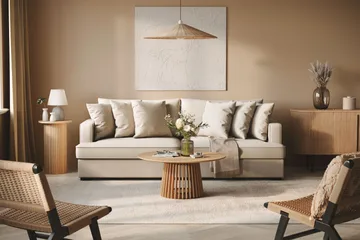 Rossita 4-sits Djup Soffa i Bouclé - Beige - Products - Möbler - Soffa - 4 sits soffa