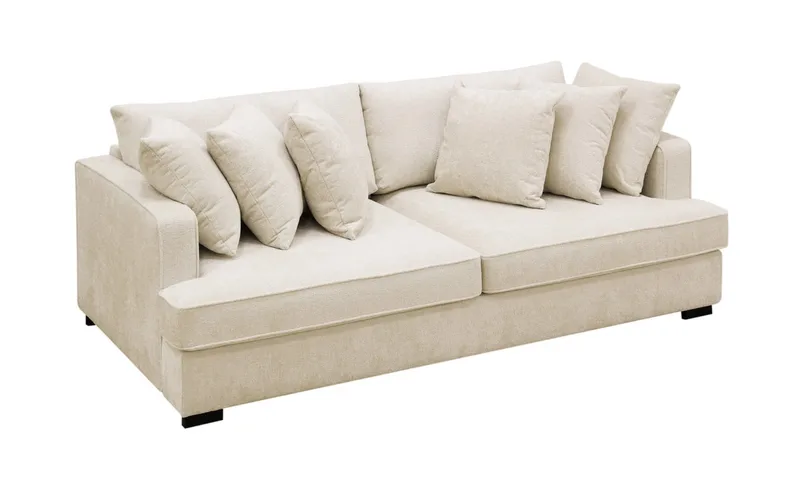 Rossita 4-sits Djup Soffa i Chenille - Beige - Products - Möbler - Soffa - 4 sits soffa