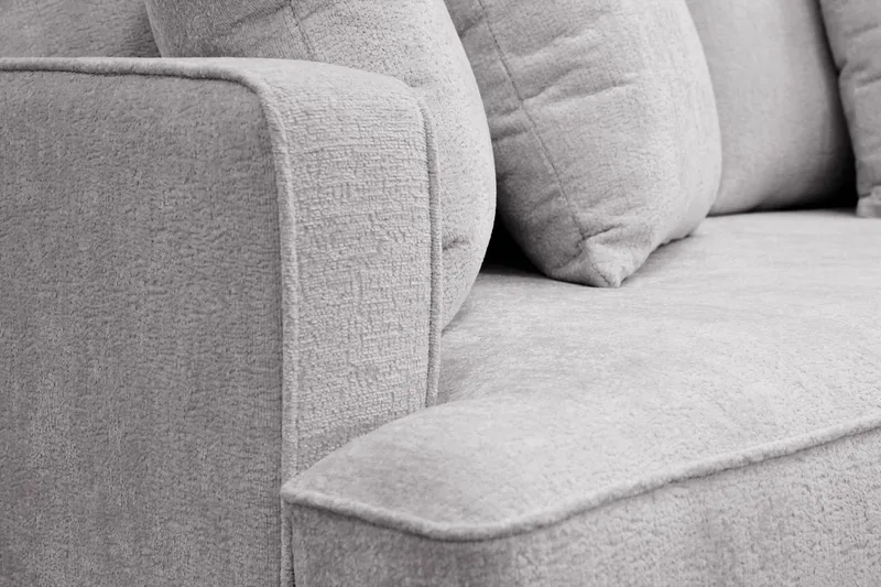 Rossita 4-sits Djup Soffa i Chenille - Ljus Grå - Products - Möbler - Soffa - 4 sits soffa