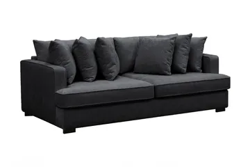 Rossita 4-sits Djup Soffa i Chenille - Svart - Products - Möbler - Soffa - 4 sits soffa