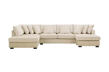 Rossita 5-sits Vänstervänd U-formad Djup Soffa med Divan och Schäslong i Chenille