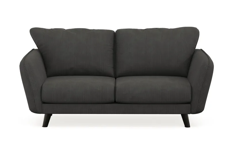 Trend Lyx 2-sits Manchestersoffa, Mörkgrå