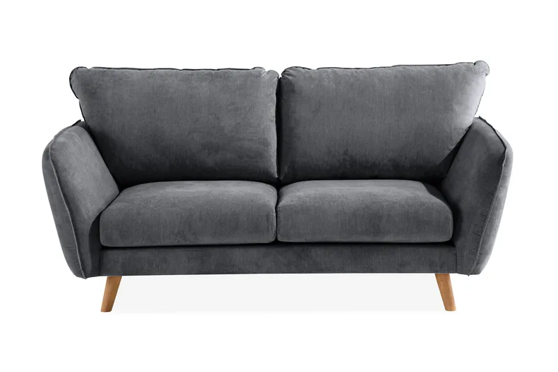 Trend Lyx 2-sits Soffa - Mörkgrå/Ek - Products - Möbler - Soffa - 2 sits soffa