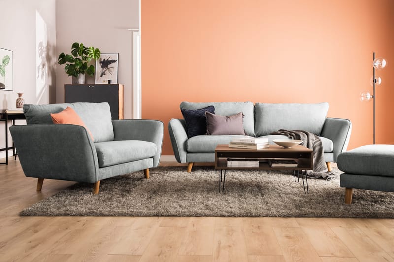 Trend Lyx 2-sits Tygsoffa - Grå - Products - Möbler - Soffa - 2 sits soffa