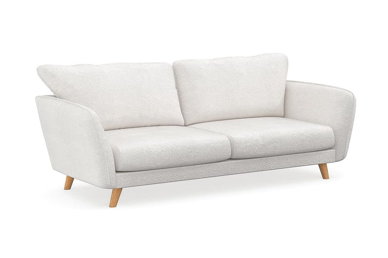 Trend Lyx 3-sits Soffa i Bouclé - Vit - Products - Möbler - Soffa - 3 sits soffa