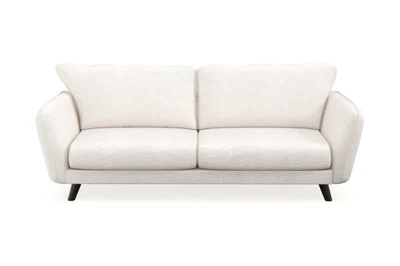 Trend Lyx 3-sits Soffa i Bouclé, Vit