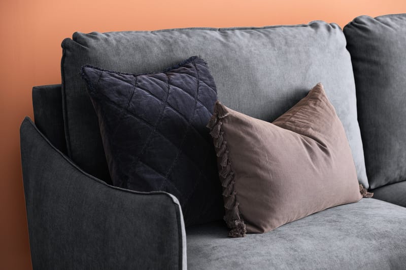 Trend Lyx 3-sits Soffa - Mörkgrå/Svart - Products - Möbler - Soffa - 3 sits soffa