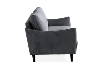 Trend Lyx 3-sits Soffa - Mörkgrå/Svart - Products - Möbler - Soffa - 3 sits soffa