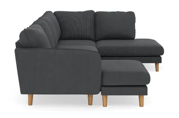 Trend Lyx 4-sits Högervänd U-formad Soffa med Divan och Schäslong i Manchester - Mörkgrå - Products - Möbler - Soffa - U-soffa