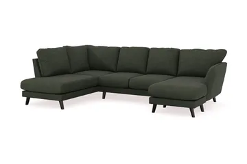 Trend Lyx 4-sits Högervänd U-formad Soffa med Divan och Schäslong i Manchester - Mörkgrön - Products - Möbler - Soffa - U-soffa