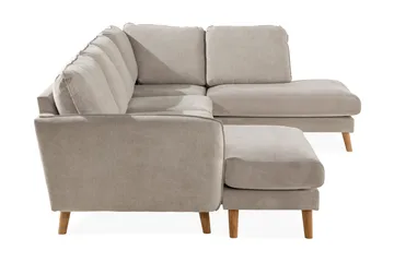 Trend Lyx 4-sits Högervänd U-formad Soffa med Divan och Schäslong i Tyg - Beige - Products - Möbler - Soffa - U-soffa