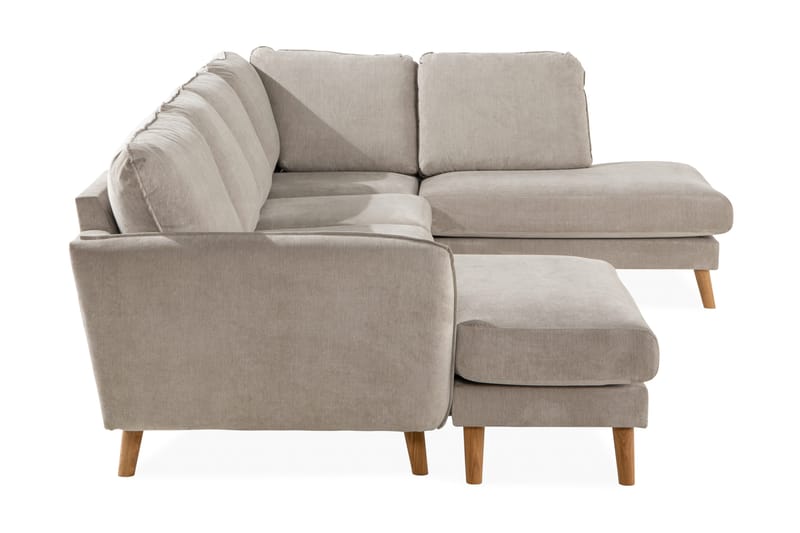Trend Lyx 4-sits Högervänd U-formad Soffa med Divan och Schäslong i Tyg - Beige - Products - Möbler - Soffa - U-soffa