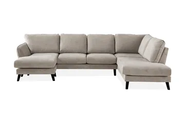 Trend Lyx 4-sits Högervänd U-formad Soffa med Divan och Schäslong i Tyg