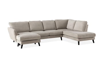 Trend Lyx 4-sits Högervänd U-formad Soffa med Divan och Schäslong i Tyg - Beige - Products - Möbler - Soffa - U-soffa
