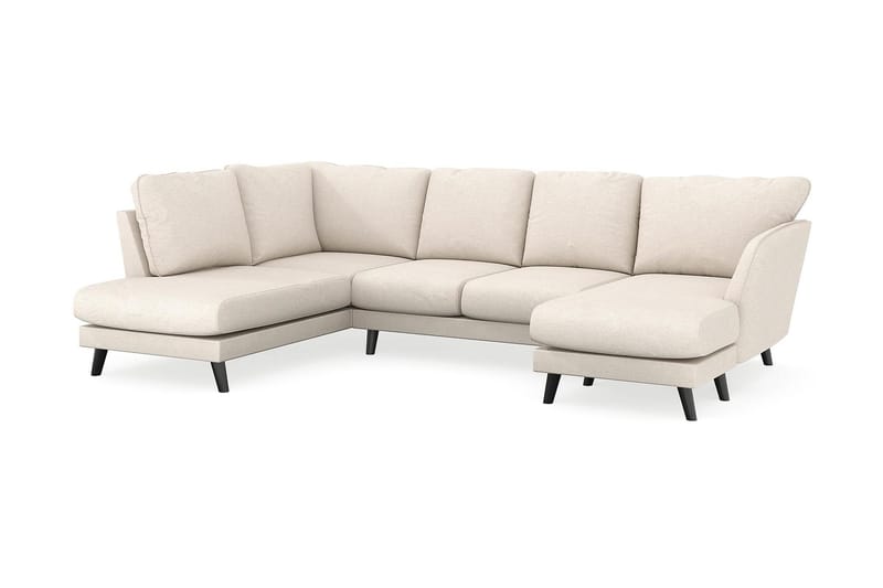 Trend Lyx 4-sits Högervänd U-formad Soffa med Divan och Schäslong i Tyg - Beige - Products - Möbler - Soffa - U-soffa