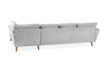 Trend Lyx 4-sits Högervänd U-formad Soffa med Divan och Schäslong i Tyg - Ljusgrå - Products - Möbler - Soffa - U-soffa