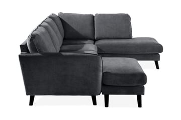 Trend Lyx 4-sits Högervänd U-formad Soffa med Divan och Schäslong i Tyg - Mörkgrå - Products - Möbler - Soffa - U-soffa