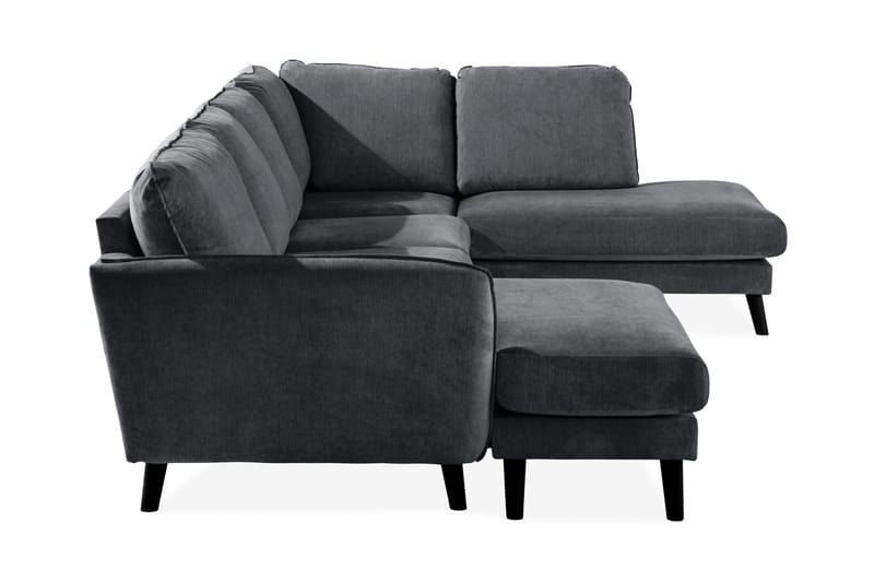 Trend Lyx 4-sits Högervänd U-formad Soffa med Divan och Schäslong i Tyg - Mörkgrå - Products - Möbler - Soffa - U-soffa