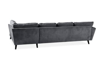 Trend Lyx 4-sits Högervänd U-formad Soffa med Divan och Schäslong i Tyg - Mörkgrå - Products - Möbler - Soffa - U-soffa
