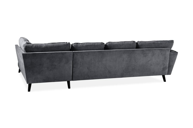 Trend Lyx 4-sits Högervänd U-formad Soffa med Divan och Schäslong i Tyg - Mörkgrå - Products - Möbler - Soffa - U-soffa