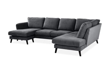 Trend Lyx 4-sits Högervänd U-formad Soffa med Divan och Schäslong i Tyg - Mörkgrå - Products - Möbler - Soffa - U-soffa