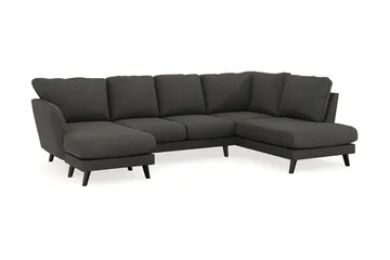 Trend Lyx 4-sits Vänstervänd U-formad Soffa med Divan och Schäslong i Manchester - Mörkgrå - Products - Möbler - Soffa - U-soffa