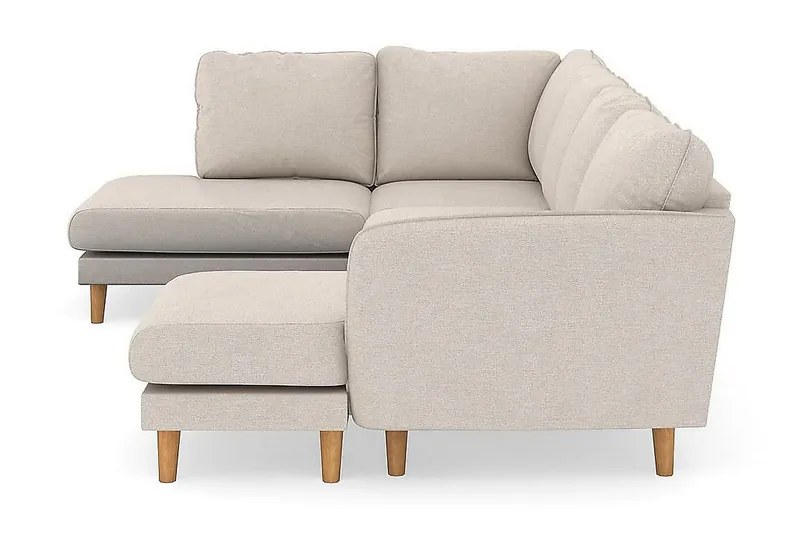 Trend Lyx 4-sits Vänstervänd U-formad Soffa med Divan och Schäslong i Tyg - Beige - Products - Möbler - Soffa - U-soffa
