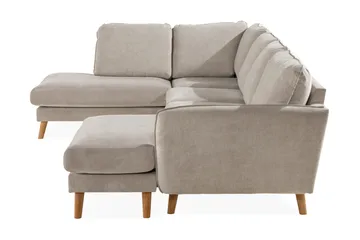 Trend Lyx 4-sits Vänstervänd U-formad Soffa med Divan och Schäslong i Tyg - Beige - Products - Möbler - Soffa - U-soffa