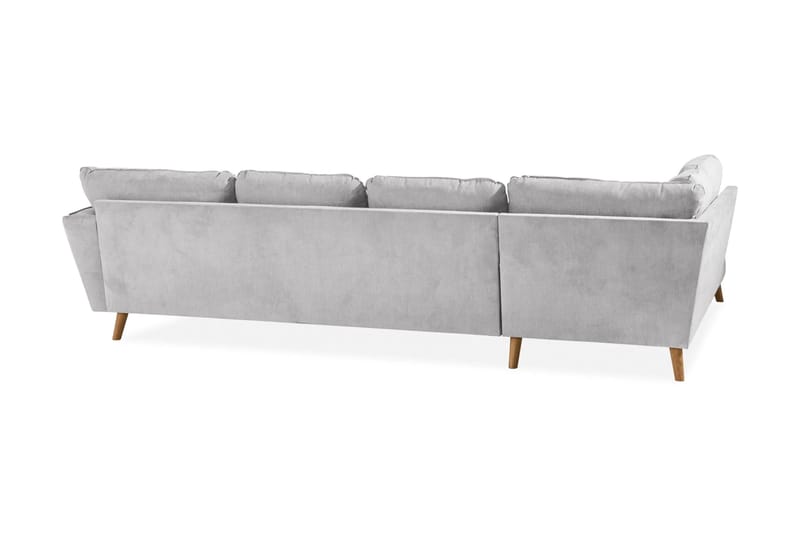 Trend Lyx 4-sits Vänstervänd U-formad Soffa med Divan och Schäslong i Tyg - Ljusgrå - Products - Möbler - Soffa - U-soffa